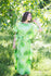Green Divinely Simple Style Caftan in Watercolor Splash Pattern|Green Divinely Simple Style Caftan in Watercolor Splash Pattern|Watercolor Splash