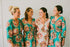 Teal Bridesmaids Robes|C series Collage|BRIGHT ROBES|PASTEL ROBES|SHALIMAR ROBES