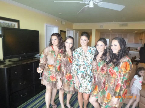 Brown Bridesmaids Robes