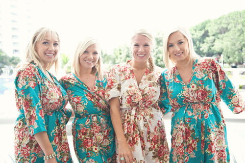 Teal Bridesmaids Robes