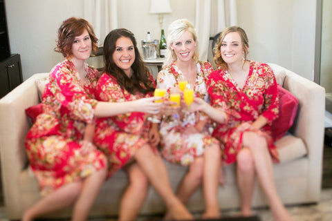 Red Bridesmaids Robes
