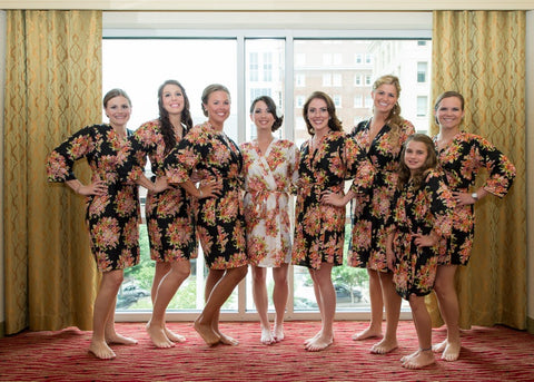 Black Bridesmaids Robes