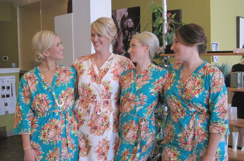 Teal Bridesmaids Robes