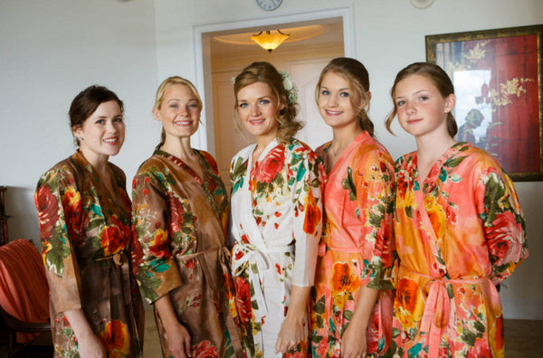 Mix Matched Bridesmaids Robes|D SERIES|D SERIES 2|BIG FLOWER ROBES|BIG FLOWER ROBES2|BIG FLOWER2