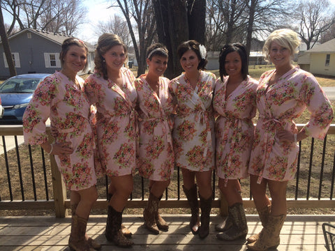 Pink Bridesmaids Robes