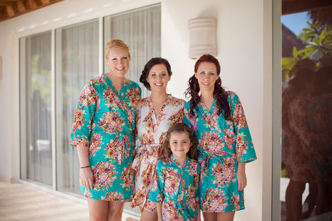 Teal Bridesmaids Robes