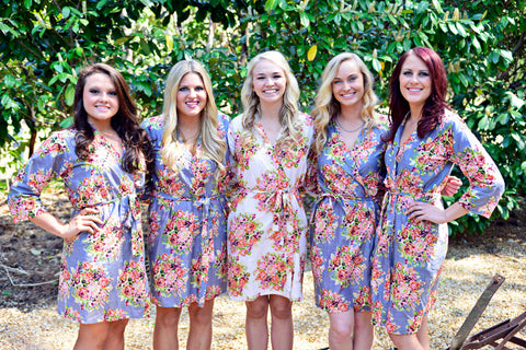 Gray Bridesmaids Robes