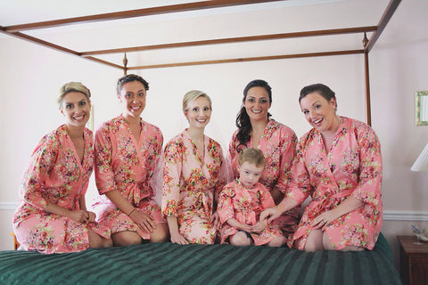 Coral Bridesmaids Robes