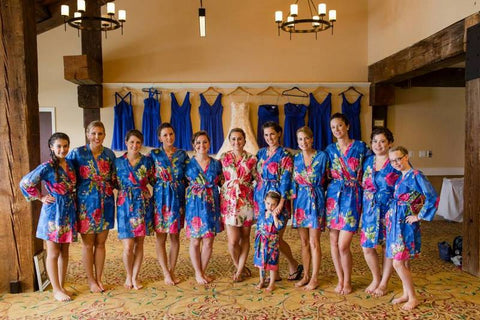 Dark Blue Bridesmaids Robes