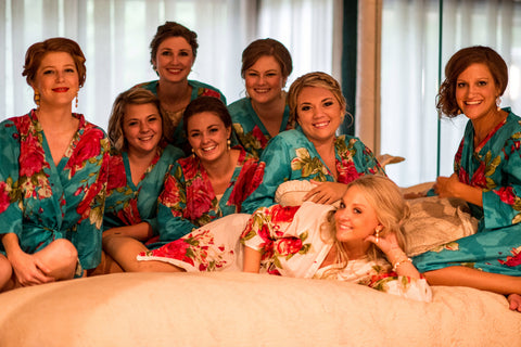 Teal Bridesmaids Robes