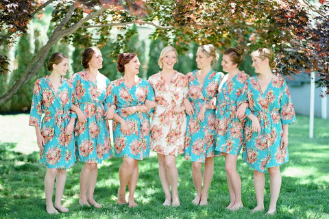 Teal Bridesmaids Robes