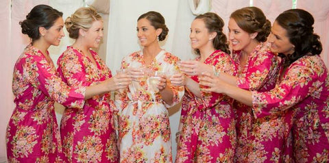 Magenta Bridesmaids Robes