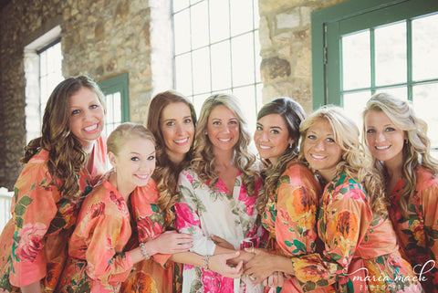 Coral Bridesmaids Robes